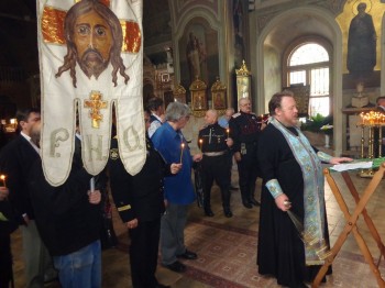 Освящение на Братском некрополе надгробия воинам Первой мировой, Белого движения и Советской армии. - 4.JPG