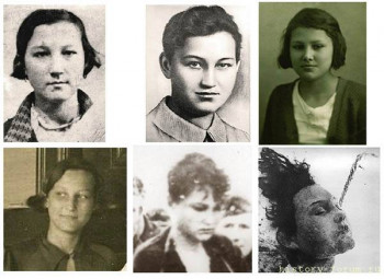 Фото Зои Космодемьянской, Лили Азолиной и Тани.